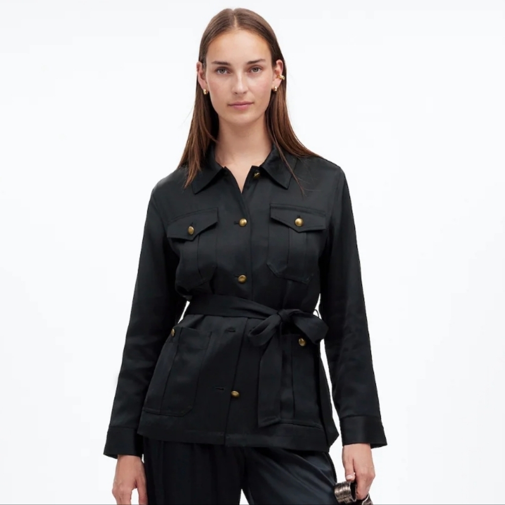 Madewell Double-Faced Satin Safari Jacket NT126 S, NEW!